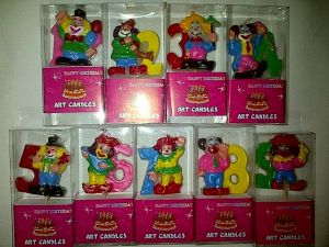 Candles - Clown number candle